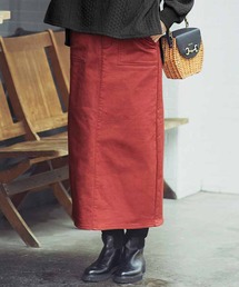 リブ　イン　コンフォート　ぬくぬくでしあわせ　すっきりシルエットの裏ボアワークスカート