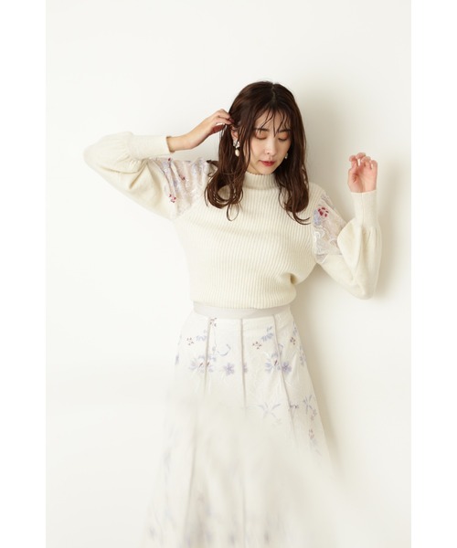 JILL STUART（ジルスチュアート）の「ダリアニット（ニット/セーター・レディース・ホワイト/ブラック・FREE）」の8枚目の写真