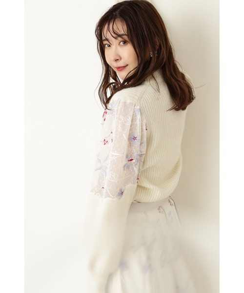 JILL STUART（ジルスチュアート）の「ダリアニット（ニット/セーター・レディース・ホワイト/ブラック・FREE）」の15枚目の写真