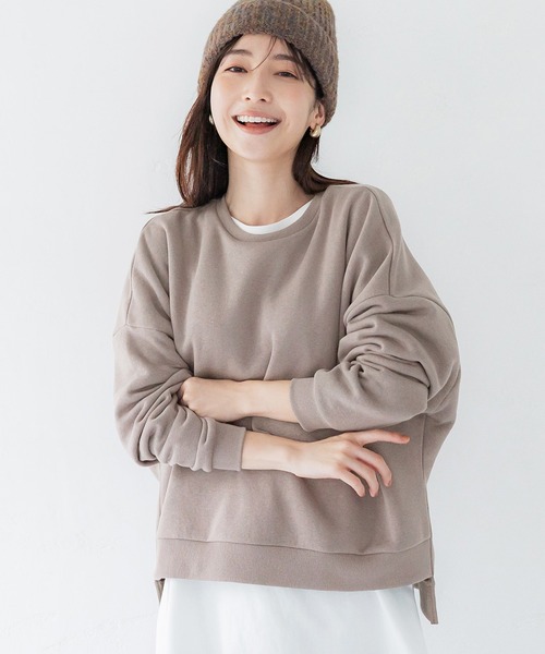 coca(coca)(コカ)の「\新色登場/裏起毛テールカットスウェット(スウェット)」|ブラウン
