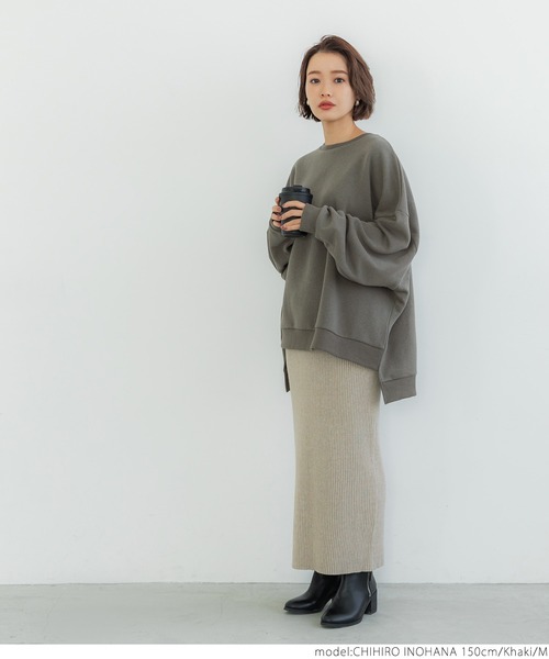 coca(coca)(コカ)の「\新色登場/裏起毛テールカットスウェット(スウェット・レディース・チャコールグレー/ブラック/ブラウン/アイボリー/カーキ・M/L)」の19枚目の写真