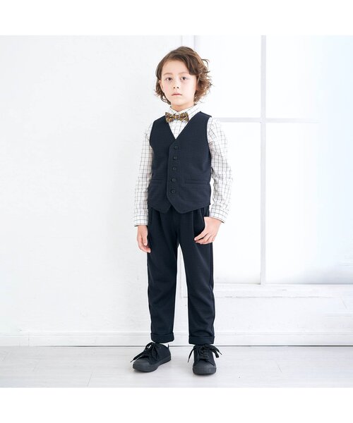 apres les cours（アプレレクール）の「フォーマルパンツ（その他パンツ・キッズ・ネイビー・90/100/110/120/130）」の4枚目の写真