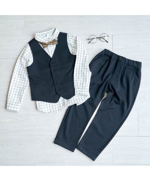 apres les cours（アプレレクール）の「フォーマルパンツ（その他パンツ・キッズ・ネイビー・90/100/110/120/130）」の7枚目の写真