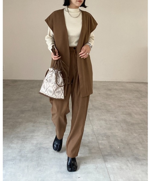 She's Closet(シーズクローゼット)の「幾何学ジャガード柄2wayミニ巾着ショルダーバッグ(ショルダーバッグ・レディース・アイボリー/ベージュ/ブラウン/ダークブラウン/ブラック・FREE)」の18枚目の写真