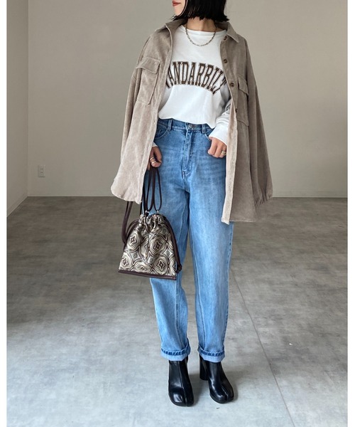 She's Closet(シーズクローゼット)の「幾何学ジャガード柄2wayミニ巾着ショルダーバッグ(ショルダーバッグ・レディース・アイボリー/ベージュ/ブラウン/ダークブラウン/ブラック・FREE)」の6枚目の写真