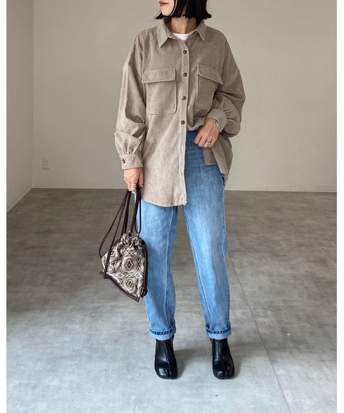 She's Closet(シーズクローゼット)の「幾何学ジャガード柄2wayミニ巾着ショルダーバッグ(ショルダーバッグ・レディース・アイボリー/ベージュ/ブラウン/ダークブラウン/ブラック・FREE)」の22枚目の写真