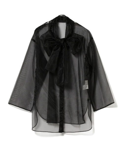 Ray BEAMS(レイビームス)の「FUMIE=TANAKA × Ray BEAMS / 別注 リボン シャツ(シャツ/ブラウス・レディース・ホワイト/ブラック・ONE SIZE)」の12枚目の写真