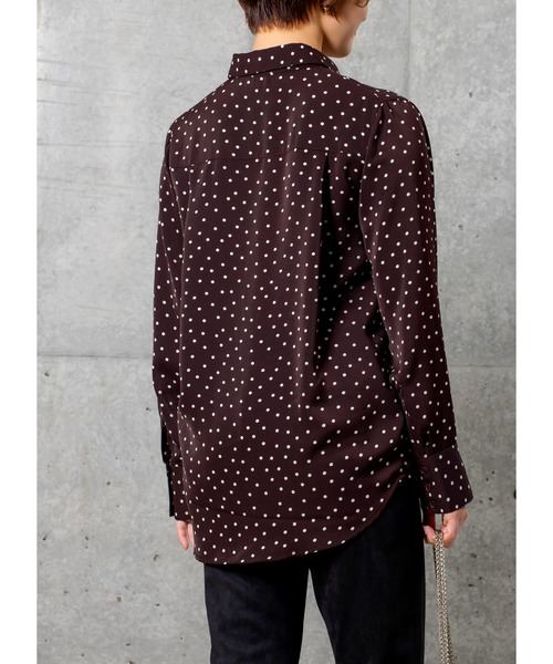 STYLE DELI（スタイルデリ）の「ドット柄デシンベーシックシャツ（シャツ/ブラウス・レディース・ブラック/ブラウン系その他・FREE）」の13枚目の写真