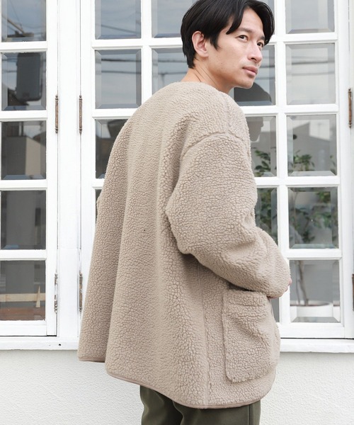 LAKOLE（ラコレ）の「シープボアカーデジャケット / 254878（ブルゾン・メンズ・ブラック/オリーブ/サンドグレー・MEDIUM/LARGE/X-LARGE）」の3枚目の写真