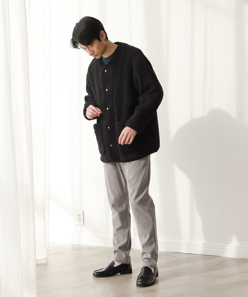 LAKOLE（ラコレ）の「シープボアカーデジャケット / 254878（ブルゾン・メンズ・ブラック/オリーブ/サンドグレー・MEDIUM/LARGE/X-LARGE）」の8枚目の写真