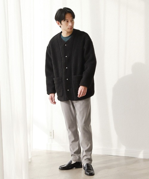 LAKOLE（ラコレ）の「シープボアカーデジャケット / 254878（ブルゾン・メンズ・ブラック/オリーブ/サンドグレー・MEDIUM/LARGE/X-LARGE）」の9枚目の写真