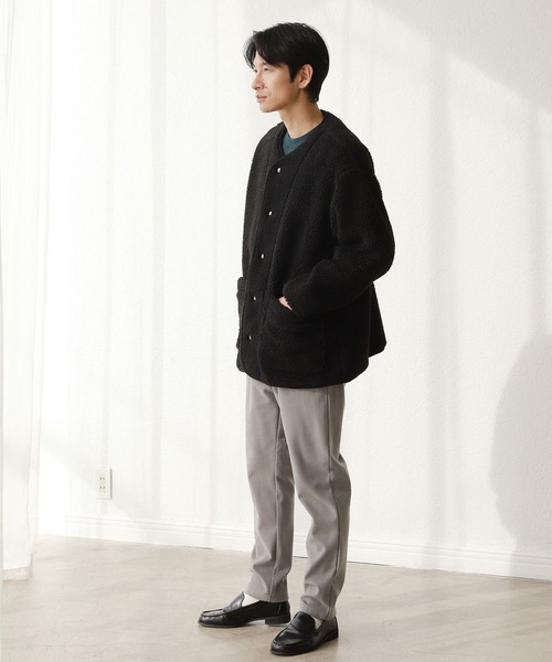 LAKOLE（ラコレ）の「シープボアカーデジャケット / 254878（ブルゾン・メンズ・ブラック/オリーブ/サンドグレー・MEDIUM/LARGE/X-LARGE）」の10枚目の写真