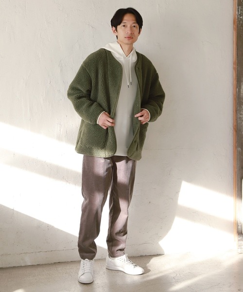 LAKOLE（ラコレ）の「シープボアカーデジャケット / 254878（ブルゾン・メンズ・ブラック/オリーブ/サンドグレー・MEDIUM/LARGE/X-LARGE）」の12枚目の写真