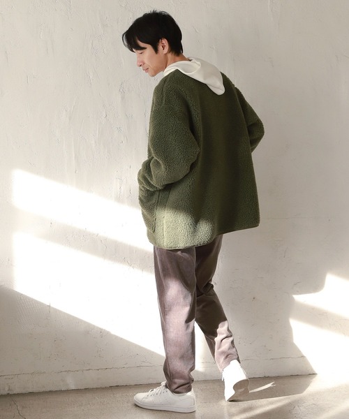 LAKOLE（ラコレ）の「シープボアカーデジャケット / 254878（ブルゾン・メンズ・ブラック/オリーブ/サンドグレー・MEDIUM/LARGE/X-LARGE）」の14枚目の写真