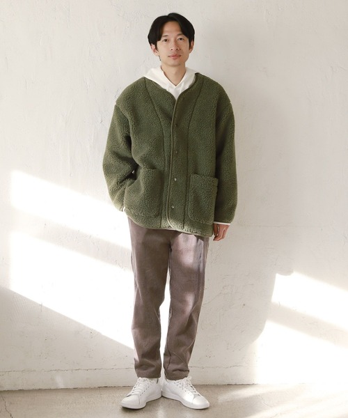 LAKOLE（ラコレ）の「シープボアカーデジャケット / 254878（ブルゾン・メンズ・ブラック/オリーブ/サンドグレー・MEDIUM/LARGE/X-LARGE）」の15枚目の写真