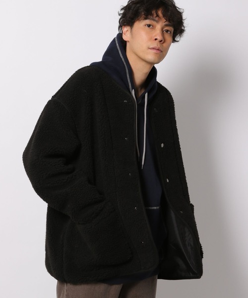 LAKOLE（ラコレ）の「シープボアカーデジャケット / 254878（ブルゾン・メンズ・ブラック/オリーブ/サンドグレー・MEDIUM/LARGE/X-LARGE）」の18枚目の写真