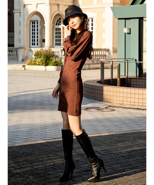 直販ストアのduras デュラス のワンピース アーガイル柄ニットワンピース D をセール価格で購入できます Duras ワンピース ドレス ワンピースアーガイル柄ニットワンピース 店舗限定特典ありの