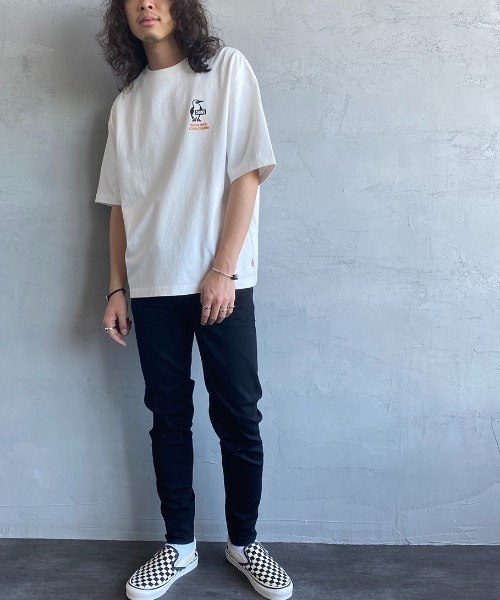 CHUMS（チャムス）の「[CHUMS/チャムス] 別注 ビッグシルエットヘビーウェイトロゴTシャツ（Tシャツ/カットソー・レディース・ホワイト/ブラック・S/M/L/XL）」の20枚目の写真