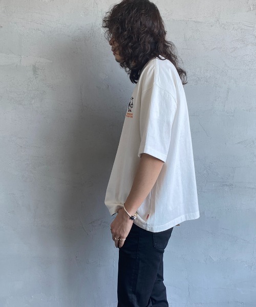CHUMS（チャムス）の「[CHUMS/チャムス] 別注 ビッグシルエットヘビーウェイトロゴTシャツ（Tシャツ/カットソー・レディース・ホワイト/ブラック・S/M/L/XL）」の21枚目の写真