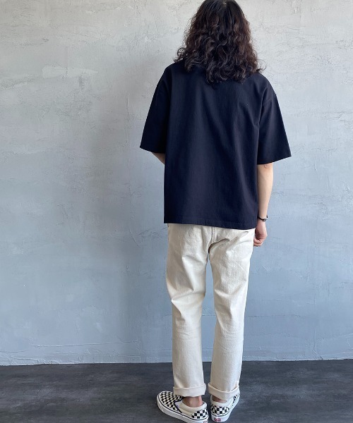 CHUMS（チャムス）の「[CHUMS/チャムス] 別注 ビッグシルエットヘビーウェイトロゴTシャツ（Tシャツ/カットソー・レディース・ホワイト/ブラック・S/M/L/XL）」の5枚目の写真