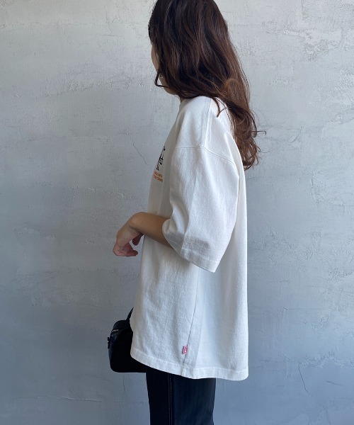 CHUMS（チャムス）の「[CHUMS/チャムス] 別注 ビッグシルエットヘビーウェイトロゴTシャツ（Tシャツ/カットソー・レディース・ホワイト/ブラック・S/M/L/XL）」の15枚目の写真