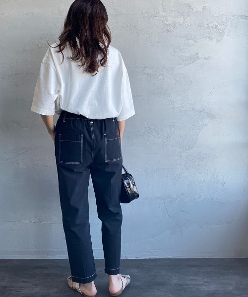 CHUMS（チャムス）の「[CHUMS/チャムス] 別注 ビッグシルエットヘビーウェイトロゴTシャツ（Tシャツ/カットソー・レディース・ホワイト/ブラック・S/M/L/XL）」の12枚目の写真