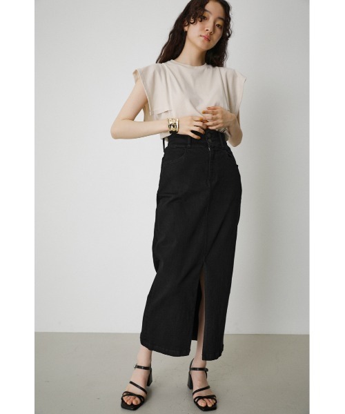 HIGH WAIST SLIT DENIM SK /ハイウエストスリットデニムスカート