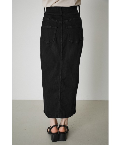 AZUL by moussy(アズールバイマウジー)の「HIGH WAIST SLIT DENIM SK /ハイウエストスリットデニムスカート(デニムスカート・レディース・ブラック/ベージュ/ダークブルー・LARGE/SMALL/MEDIUM/X-SMALL)」の20枚目の写真