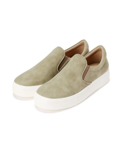 NATURAL BEAUTY BASIC（ナチュラルビューティーベーシック）の「ライトソールダッドスリッポン（スリッポン・レディース・カーキ/オフホワイト/チャコールグレー・SMALL/LARGE/MEDIUM）」の5枚目の写真