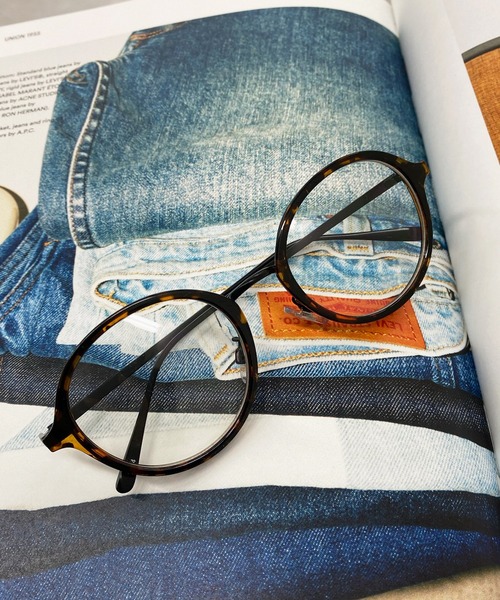 DouDou（ドゥドゥ）の「ラウンドフレームメガネ（メガネ・レディース・ブラック/ブラウン・FREE）」の6枚目の写真
