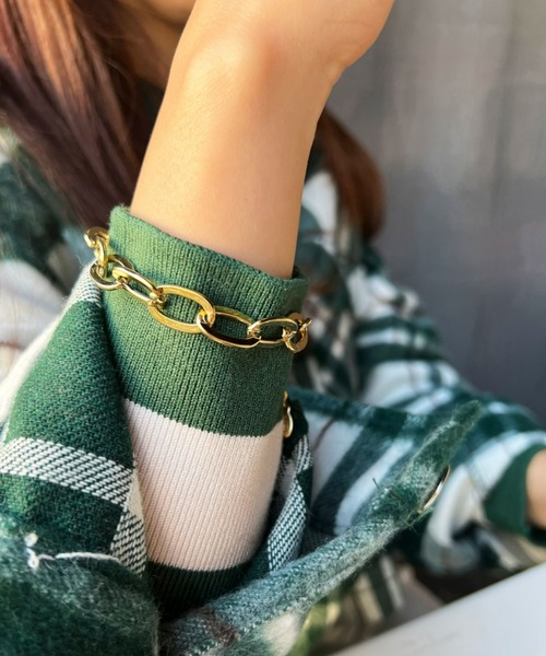 B.R.U（ブル）の「ゴールドシンプルチェーンブレスレット（ブレスレット・レディース・ゴールド・FREE）」の14枚目の写真