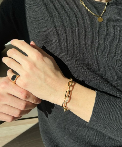 B.R.U（ブル）の「ゴールドシンプルチェーンブレスレット（ブレスレット・レディース・ゴールド・FREE）」の17枚目の写真