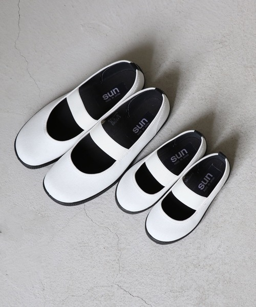 SUN（サン）の「【終了】SUN バレエシューズ(SUN L505)（バレエシューズ・レディース・ホワイト/ブラック・22.0cm/22.5cm/23.0cm/23.5cm/24.0cm/24.5cm）」の16枚目の写真