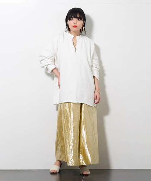 CITYSHOP(シティーショップ)の「KEY NECK スウェット(Tシャツ/カットソー・レディース・ホワイト/グレー・FREE)」の17枚目の写真