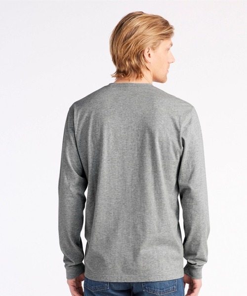 L.L.Bean(エルエルビーン)の「ケアフリー・アンシュリンカブル・ティ、長袖 ジャパン・フィット(Tシャツ/カットソー・メンズ・ネイビー/ホワイト/ブラック/ヘザーグレー・XX-LARGE/X-LARGE/MEDIUM/LARGE/SMALL)」の6枚目の写真