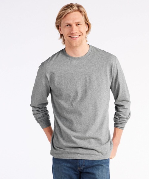 L.L.Bean(エルエルビーン)の「ケアフリー・アンシュリンカブル・ティ、長袖 ジャパン・フィット(Tシャツ/カットソー・メンズ・ネイビー/ホワイト/ブラック/ヘザーグレー・XX-LARGE/X-LARGE/MEDIUM/LARGE/SMALL)」の10枚目の写真