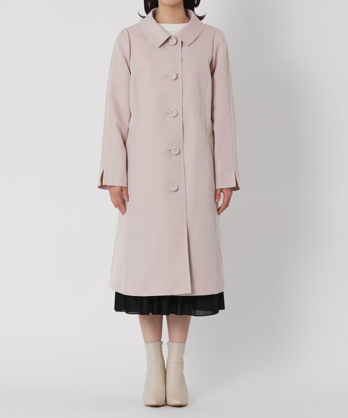 TO BE CHIC(トゥー ビー シック)の「ドビータフタステンカラー コート(ステンカラーコート・レディース・ダークネイビー/ピンク系その他2・40/42)」の7枚目の写真