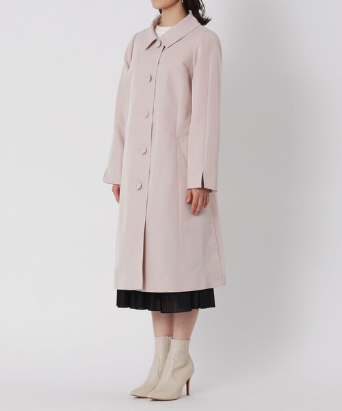 TO BE CHIC(トゥー ビー シック)の「ドビータフタステンカラー コート(ステンカラーコート・レディース・ダークネイビー/ピンク系その他2・40/42)」の8枚目の写真