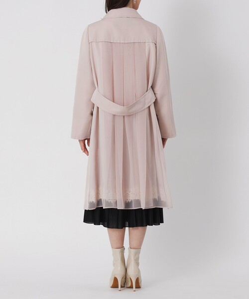 TO BE CHIC(トゥー ビー シック)の「ドビータフタステンカラー コート(ステンカラーコート・レディース・ダークネイビー/ピンク系その他2・40/42)」の9枚目の写真