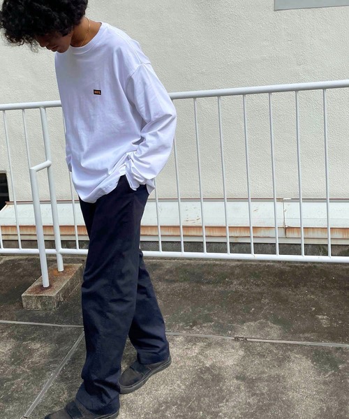 CANAL JEAN（キャナルジーン）の「KEY(キー) KEY LOGOロングTシャツ（Tシャツ/カットソー・レディース・ブラック/ホワイト・MEDIUM/LARGE）」の9枚目の写真