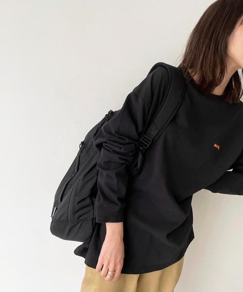 CANAL JEAN（キャナルジーン）の「KEY(キー) KEY LOGOロングTシャツ（Tシャツ/カットソー・レディース・ブラック/ホワイト・MEDIUM/LARGE）」の11枚目の写真