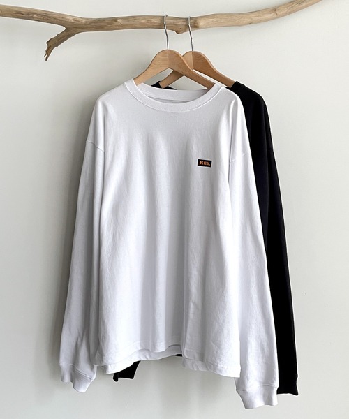 CANAL JEAN（キャナルジーン）の「KEY(キー) KEY LOGOロングTシャツ（Tシャツ/カットソー・レディース・ブラック/ホワイト・MEDIUM/LARGE）」の14枚目の写真
