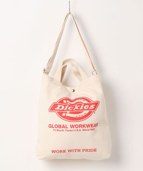 Dickies（ディッキーズ）の「【Dickies/ディッキーズ】DK LOGO TC CANVAS 2WAY SHOULDER BAG（ショルダーバッグ・レディース・ネイビー/レッド/オフホワイト/ブラック・FREE）」の4枚目の写真