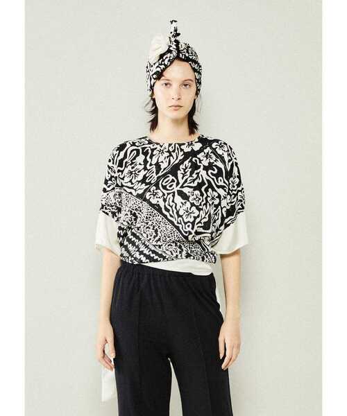 martinique(マルティニーク)の「CURRENTAGE/CURRENTAGE SHOKO OTAKE Silk Poncho(ポンチョ・レディース・ブラック・FREE)」の2枚目の写真