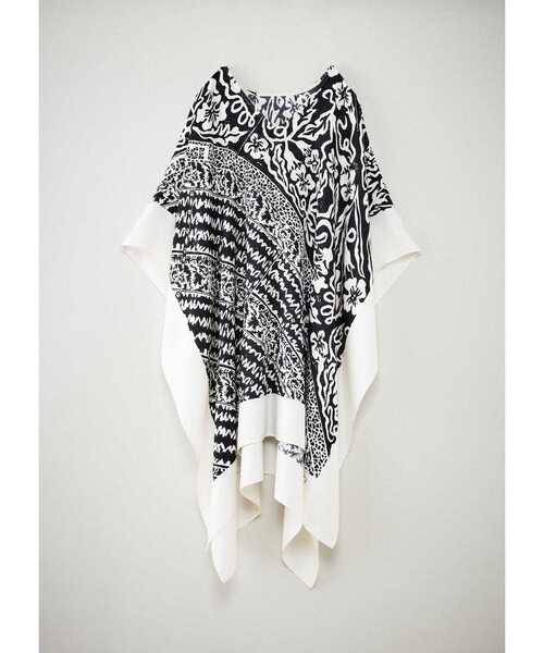 martinique(マルティニーク)の「CURRENTAGE/CURRENTAGE SHOKO OTAKE Silk Poncho(ポンチョ・レディース・ブラック・FREE)」の4枚目の写真