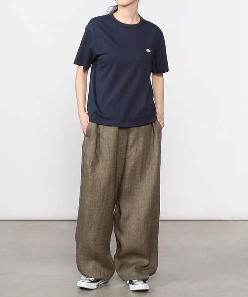 DANTON（ダントン）の「DANTON | TC天竺 クルーネックTシャツ WOMEN（Tシャツ/カットソー・レディース・ホワイト/ネイビー/レッド/ベージュ/C/グリーン系その他/ブラック/ホワイト系その他・36/34）」の13枚目の写真