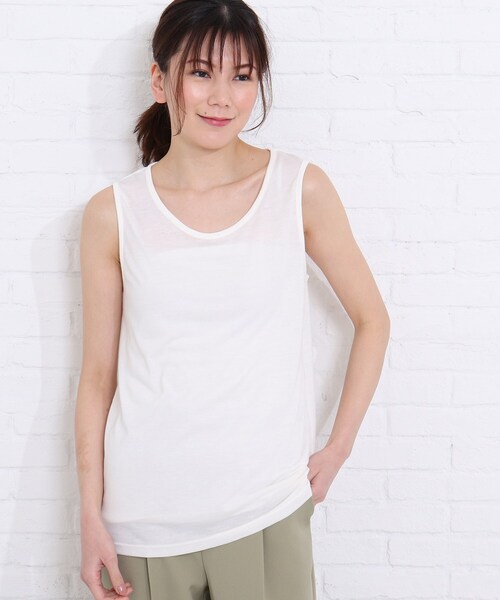 SHOO・LA・RUE（シューラルー）の「◆【2点セット】スラブスキッパー×タンクセット（シャツ/ブラウス・レディース・グレー系その他3/グリーン系3/ネイビー系2/サックスブルー系2・02/03/04）」の13枚目の写真