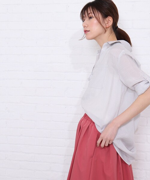 SHOO・LA・RUE（シューラルー）の「◆【2点セット】スラブスキッパー×タンクセット（シャツ/ブラウス・レディース・グレー系その他3/グリーン系3/ネイビー系2/サックスブルー系2・02/03/04）」の15枚目の写真