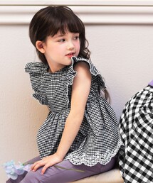 ギンガムチェックブラウス(シャツ/ブラウス)|any Fam(エニィファム ギンガムチェックブラウス(シャツ/ブラウス)|any Fam(エニィファム
