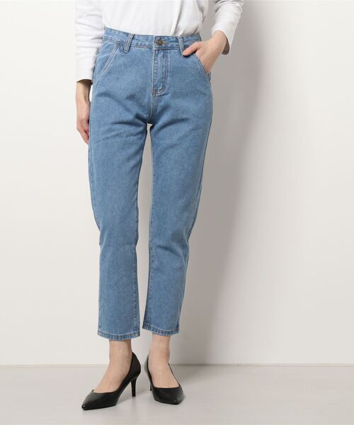 urge:(アージコロン )の「【URGE:】 ハイウエスト テーパード デニムパンツ(デニムパンツ・レディース・ブラック/ブルー・MEDIUM/LARGE/SMALL/X-LARGE)」の12枚目の写真